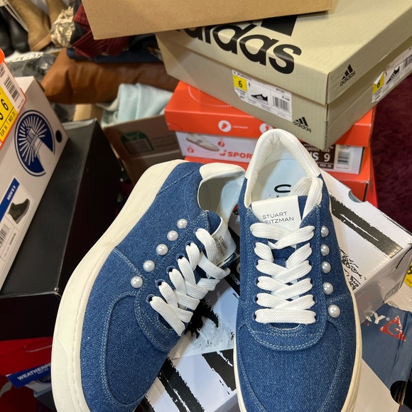 ๐ฅ๐ฅ Brand New Stuart Weitzman Denim Blue women Sneakers size 10 run small - Picture 9 of 9